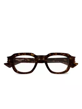Saint Laurent Eyewear очки в квадратной оправе, коричневый