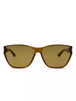 Saint Laurent Eyewear oversize-frame солнцезащитные очки, коричневый