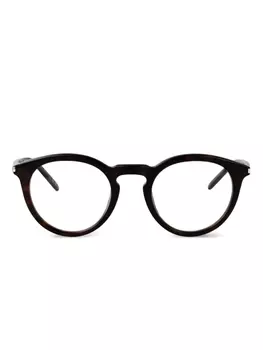 Saint Laurent Eyewear round-frame очки, коричневый