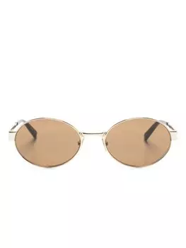 Saint Laurent Eyewear солнцезащитные очки 692 в овальной оправе, коричневый