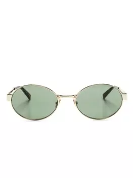 Saint Laurent Eyewear солнцезащитные очки 692 в овальной оправе, золотистый