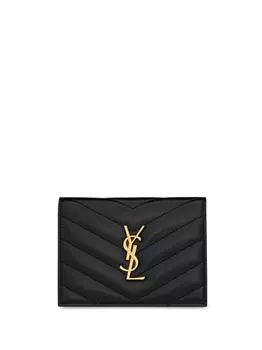 Saint Laurent картхолдер Cassandre, черный