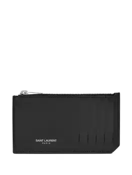 Saint Laurent картхолдер Paris Fragments, черный