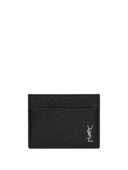 Saint Laurent картхолдер с логотипом, черный