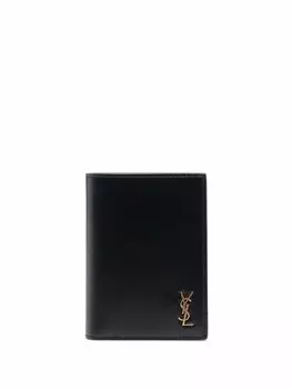 Saint Laurent картхолдер с логотипом, черный