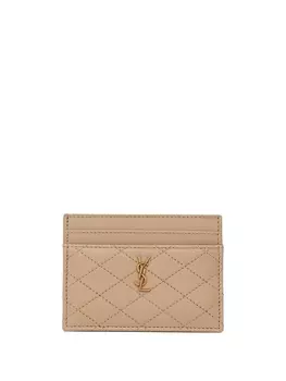Saint Laurent картхолдер с логотипом, нейтральный цвет