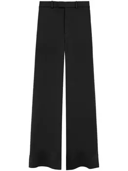 Saint Laurent креповые брюки палаццо, черный