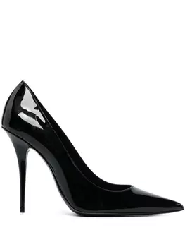 Saint Laurent лакированные туфли Zoe, черный