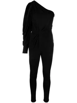 Saint Laurent one-shoulder jumpsuit, черный
