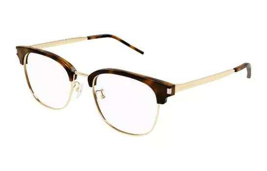Оправа для очков Saint Laurent Unisex квадратная, леопардовый / золотой