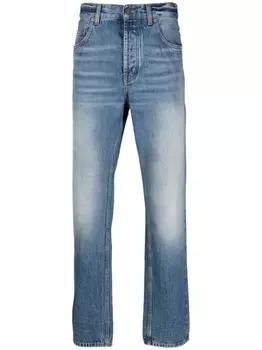 Saint Laurent прямые джинсы средней посадки, синий