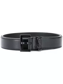 Saint Laurent ремень с монограммой, черный