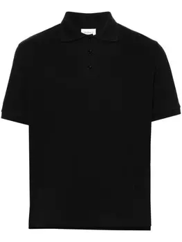 Saint Laurent рубашка поло с вышивкой Cassandre, черный