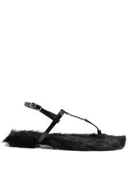 Saint Laurent сандалии Cassandra, черный