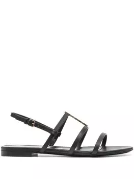 Saint Laurent сандалии Cassandra, черный