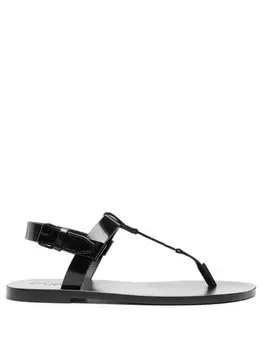 Saint Laurent сандалии Cassandre, черный