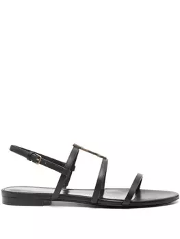 Saint Laurent сандалии New Cassandra, черный