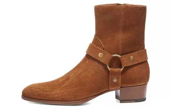 Сапоги Saint Laurent Wyatt Harness, коричневый