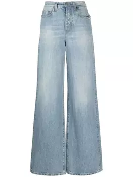 Saint Laurent широкие джинсы, синий
