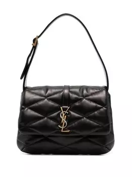 Saint Laurent стеганая сумка на плечо Le 57, черный