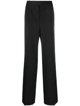Saint Laurent строгие брюки свободного кроя, черный