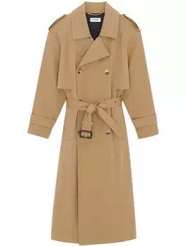 Saint Laurent тренч Classic, нейтральный цвет