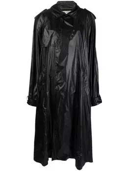 Saint Laurent тренч оверсайз, черный