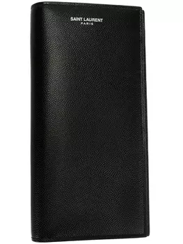 Saint Laurent удлиненный кошелек 'Paris', черный