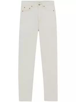 Saint Laurent узкие джинсы, белый
