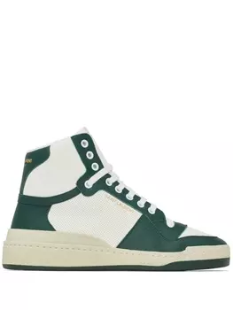 Saint Laurent высокие кроссовки, зеленый
