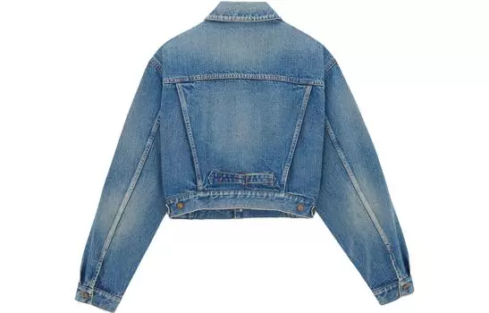 SAINT LAURENT Женская джинсовая куртка, цвет Blue