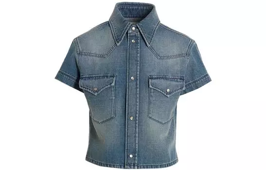 SAINT LAURENT Женская рубашка, цвет Blue