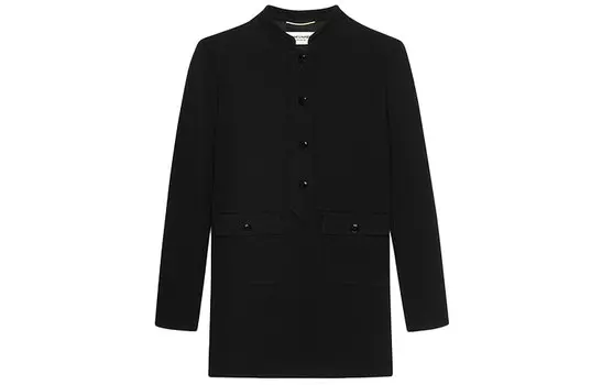 SAINT LAURENT Женское платье с длинными рукавами, цвет Black