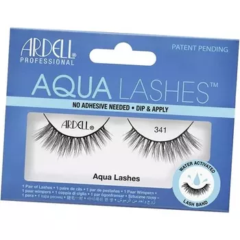 Самоклеящиеся накладные ресницы из натуральных волос Aqua Lashes 341 — гипоаллергенные, веганские, многоразовые, Ardell