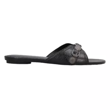 Сандали кожаные Balenciaga Cagole Leather, черный