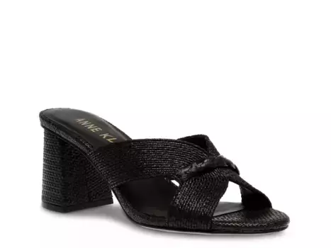Сандалии Anne Klein Atlas, черная рафия