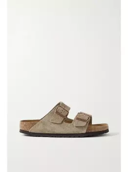 Сандалии Arizona замшевые Birkenstock, серо-коричневый