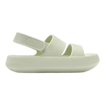 Сандалии Bershka Flat Rubberised, зеленый