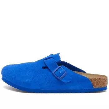 Сандалии-клоги Birkenstock Boston Suede Leather, синий