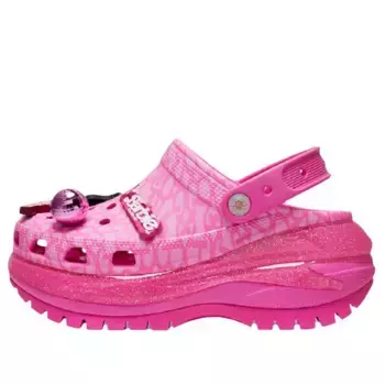Сандалии classic mega crush clog 'barbie the movie electric pink' Crocs, розовый