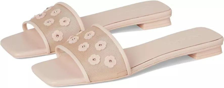 Сандалии COACH Flat Sandals With Tea Rose, цвет Blush