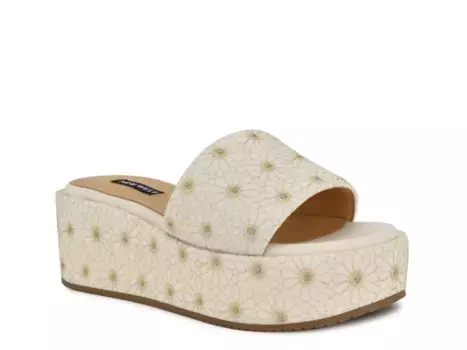 Сандалии Copen Platform Nine West, Off White Floral Print