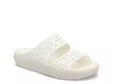 Сандалии Crocs Classic Floral Slide, цвет Chalk Off White