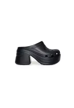 Сандалии Crocs на высоком каблуке, черный