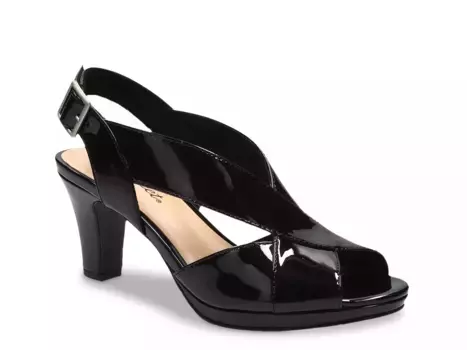 Сандалии Easy Street Christy, черные лакированные