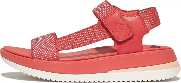 Сандалии FitFlop Surff Two-Tone Webbing Leather Back-Strap Sandal, цвет Rosy Coral