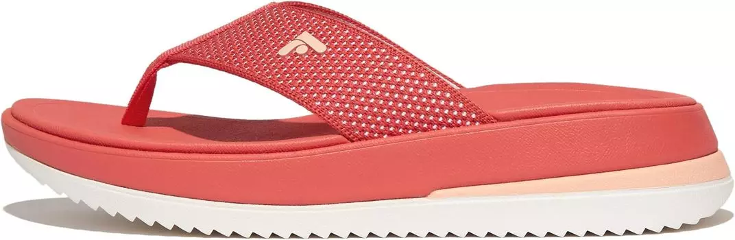 Сандалии FitFlop Surff Two-Tone Webbing Toe-Post Sandal, цвет Rosy Coral
