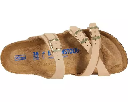 Сандалии Franca Soft Footbed Birkenstock, замок из песка нубук