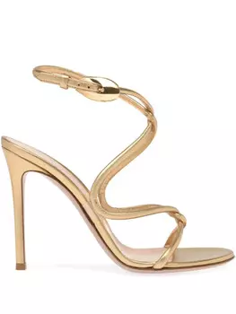 Сандалии Gianvito Rossi 105 мм Black Mamba, золотой
