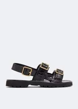Сандалии GUCCI Elea sandals, черный